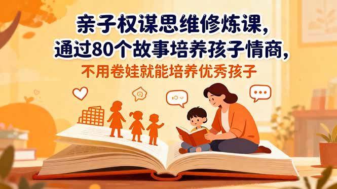 亲子权谋思维修炼课,通过80个故事培养孩子情商,不用卷娃就能培养优秀孩子-初遇资源网