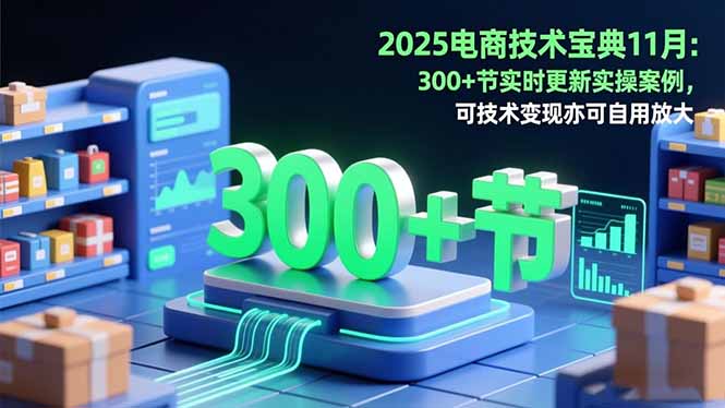 2025电商技术宝典11月:200+节实时更新实操案例,可技术变现亦可自用放大-初遇资源网