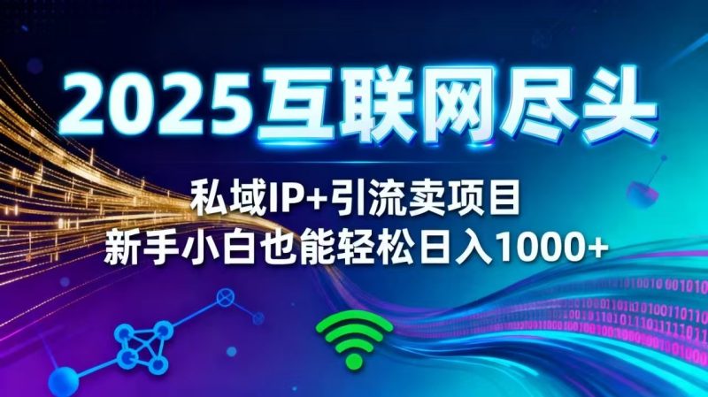 2025网创尽头王炸项目!私域 IP + 精准引流,新手小白在家躺赚日入 1000+-初遇资源网