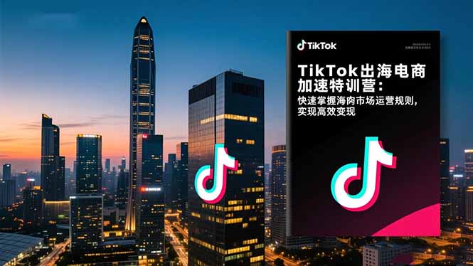 TikTok出海电商加速特训营:快速掌握海外市场运营规则,实现高效变现-初遇资源网
