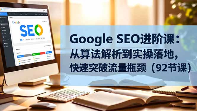 Google SEO进阶课：从算法解析到实操落地，快速突破流量瓶颈（92节课）-初遇资源网