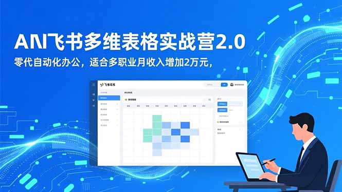 AI+飞书多维表格实战营2.0：零代码自动化办公，适合多职业月收入增加2万元-初遇资源网