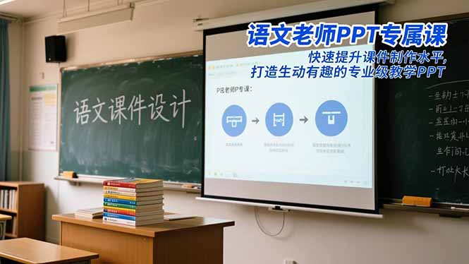 语文老师PPT专属课：快速提升课件制作水平，打造生动有趣的专业级教学PPT-初遇资源网