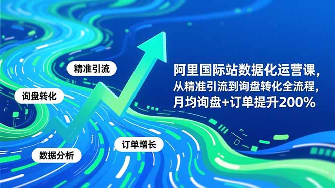 阿里国际站数据化运营课-11月,从精准引流到询盘转化全流程,月均询盘+订单提升200%-初遇资源网