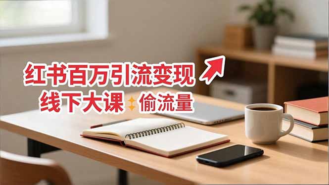 小红书百万引流变现-11月线下大课:分享从0到百万引流路径,手把手教偷流量、拿结果-初遇资源网