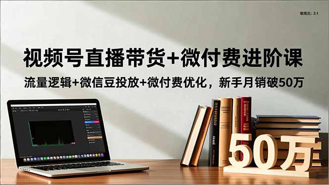 视频号直播带货+微付费进阶课：流量逻辑+微信豆投放+微付费优化，新手月销破50万-初遇资源网