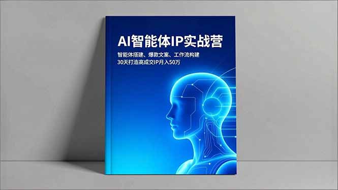 AI智能体IP实战营,智能体搭建、爆款文案、工作流构建,30天打造高成交IP月入50万-初遇资源网