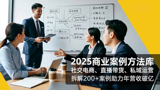 2025商业案例方法库,社交电商、直播带货、私域运营,拆解200+案例助力年营收破亿-初遇资源网