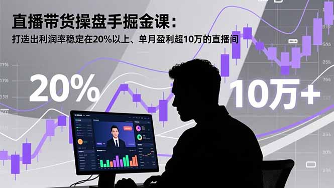直播带货操盘手掘金课:打造出利润率稳定在20%以上、单月盈利超10万的直播间-初遇资源网