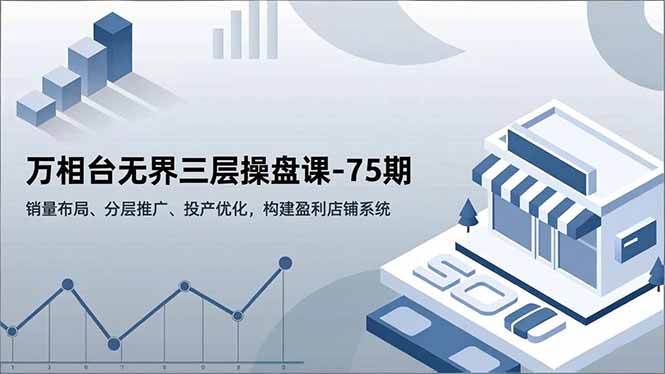 万相台无界三层操盘课-75期,销量布局、分层推广、投产优化,构建盈利店铺系统-初遇资源网