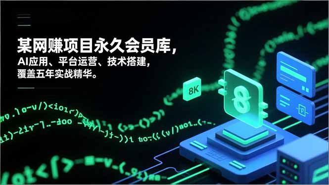 网赚项目永久会员库，AI应用、平台运营、技术搭建，覆盖五年实战精华-初遇资源网