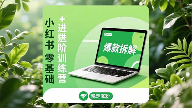 小红书零基础+高阶训练营:安全养号、爆款拆解、长效运营,实现稳定涨粉与变现-初遇资源网