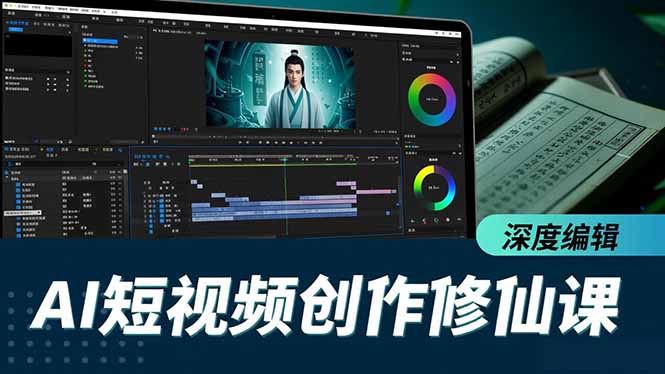 AI短视频创作修仙课,从炼气到金仙、爆款复刻、深度编辑,掌握全栈AI能力-初遇资源网