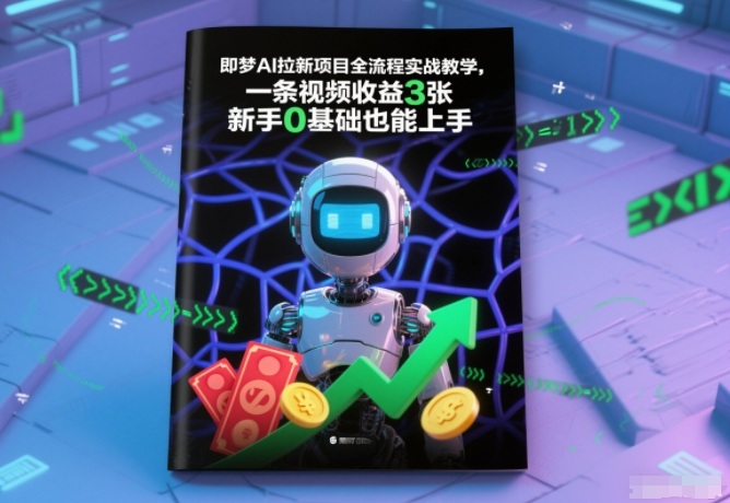 【冒泡网】即梦AI拉新项目全流程实战教学，一条视频收益3张，新手0基础也能上手 - 初遇资源网