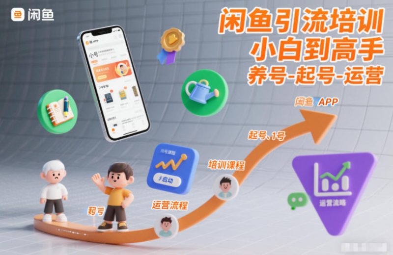 闲鱼引流培训,小白到高手,养号-起号-运营-初遇资源网