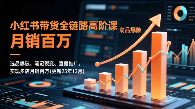 小红书带货全链路高阶课,选品爆破、笔记裂变、直播推广,实现多店月销百万(更新25年12月)-初遇资源网