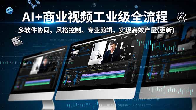 AI+商业视频工业级全流程-2期,多软件协同、风格控制、专业剪辑,实现高效量产(更新)-初遇资源网
