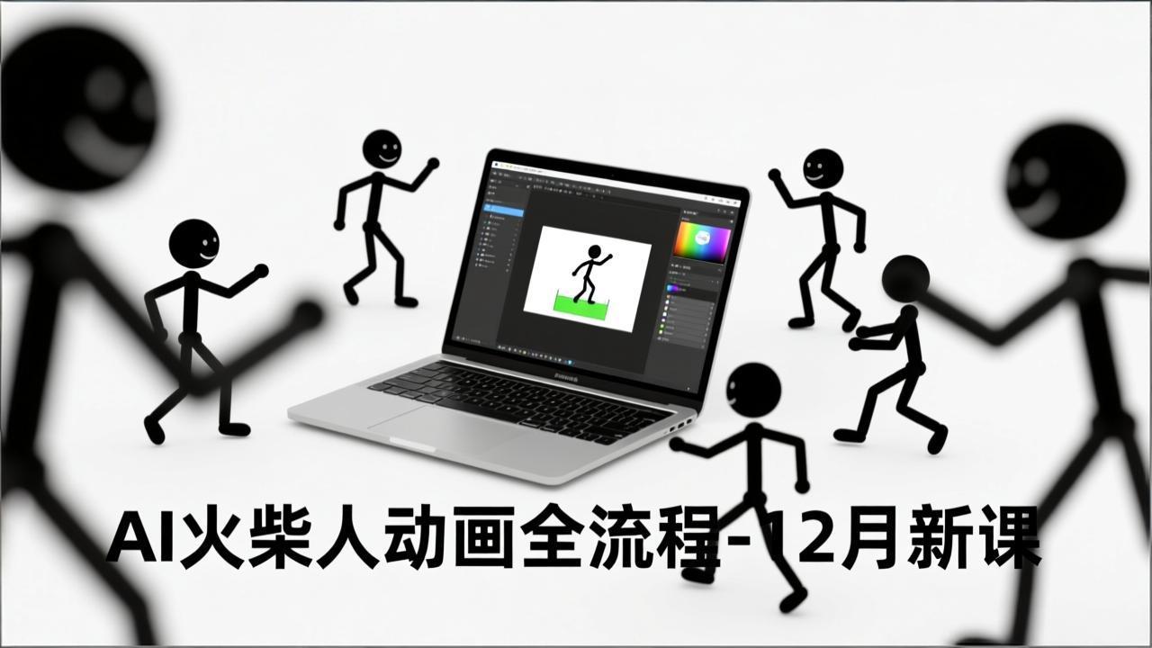 【中创网】AI火柴人动画全流程-12月新课，文案生成、声音克隆、视频剪辑，零基础快速产出动画 - 初遇资源网