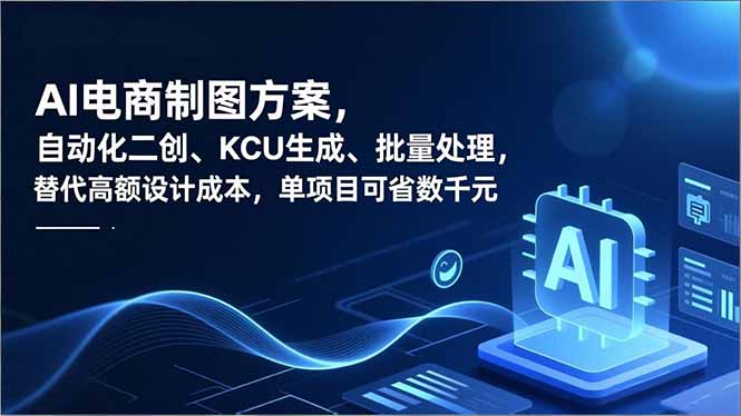 AI电商制图方案,自动化二创、SKU生成、批量处理,替代高额设计成本,单项目可省数千元-初遇资源网