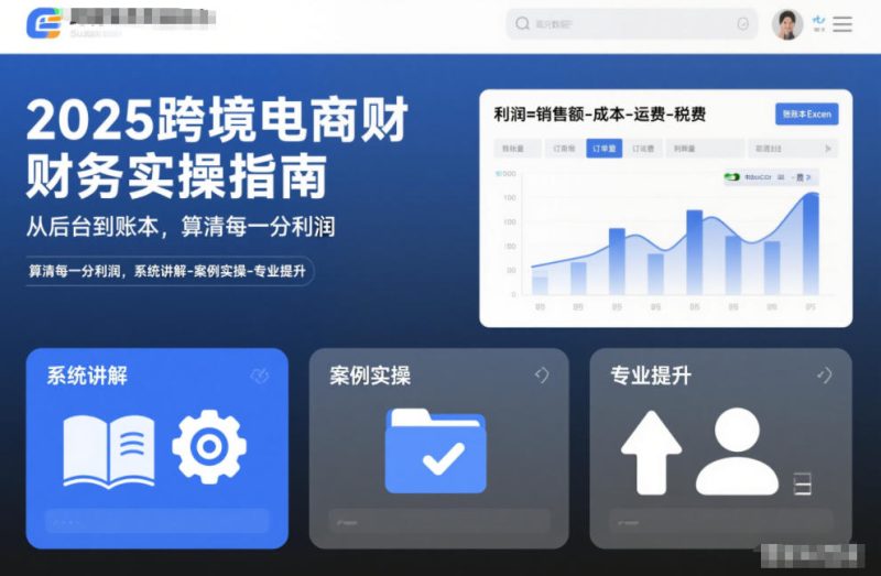 2025跨境电商财务实操指南,从后台到账本,算清每一分利润,系统讲解-案例实操-专业提升-初遇资源网
