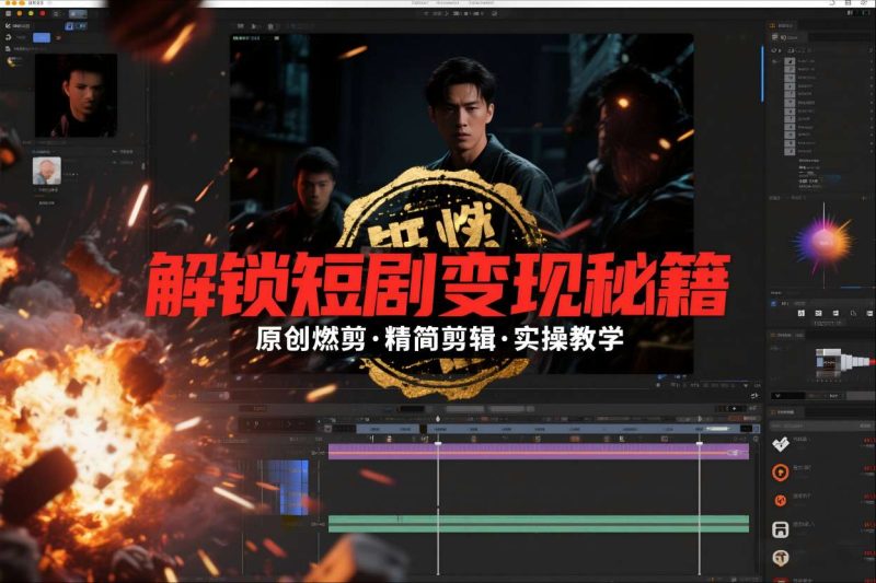 短剧拉新之原创燃剪精简剪辑实操课,解锁短剧变现秘籍-初遇资源网