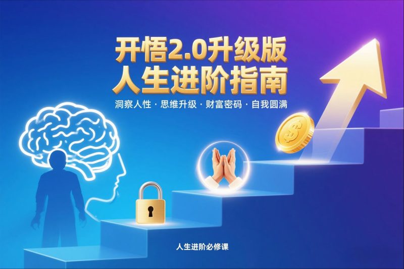 开悟2.0升级版人生进阶指南,洞察人性-思维升级-财富密码-自我圆满-初遇资源网