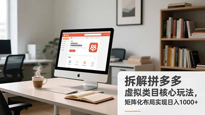拆解拼多多虚拟类目核心玩法,矩阵化布局实现日入1000+-初遇资源网