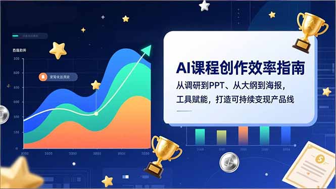 AI课程创作效率指南，从调研到PPT、从大纲到海报，工具赋能，打造可持续变现产品线-初遇资源网
