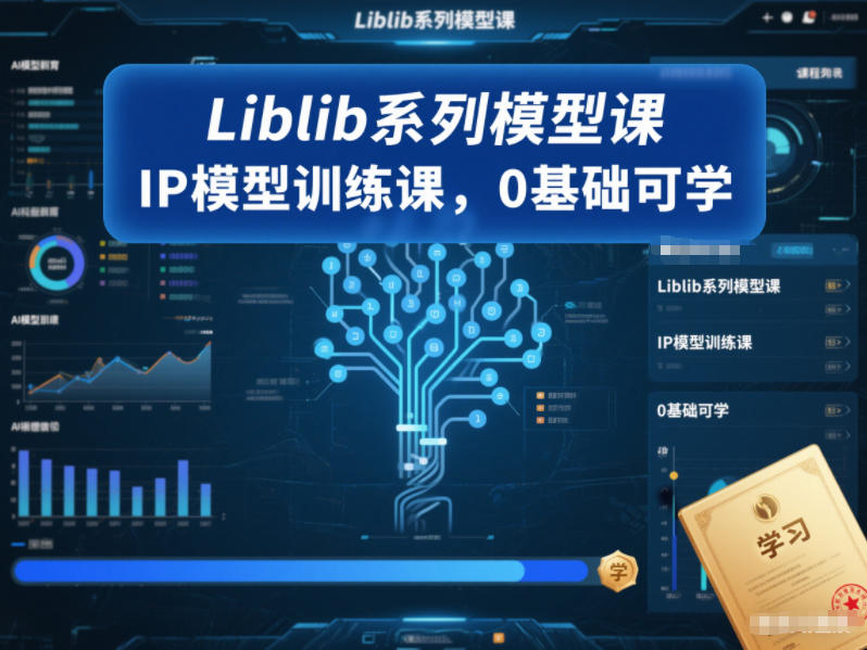 Liblib系列模型课，IP模型训练课，0基础可学-初遇资源网