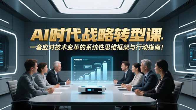 AI时代战略转型课:一套应对技术变革的系统性思维框架与行动指南!-初遇资源网