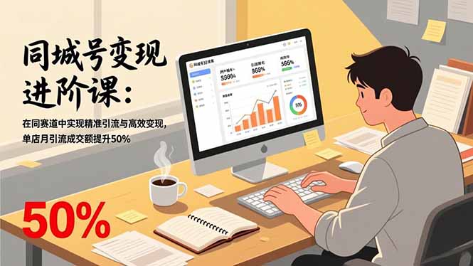 同城号变现进阶课:在同城赛道中实现精准引流与高效变现,单店月引流成交额提升50%-初遇资源网