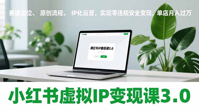 小红书虚拟IP变现课3.0,赛道定位、原创流程、IP化运营,实现零违规安全变现,单店月入过万-初遇资源网
