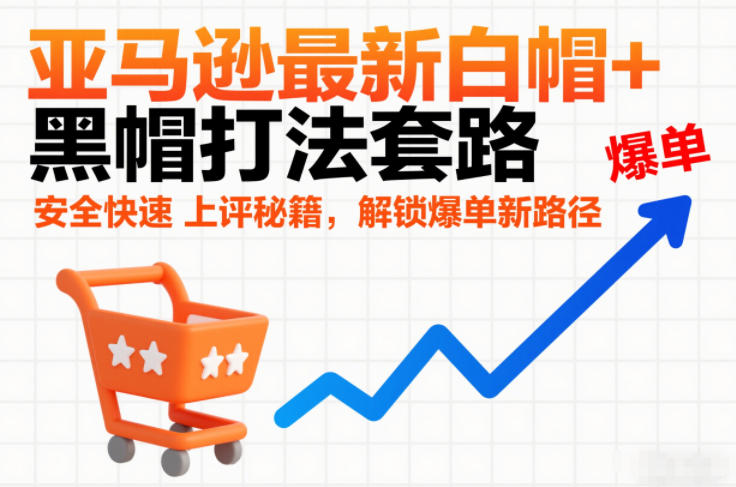 亚马逊最新白帽+黑帽打法套路，安全快速上评秘籍，解锁爆单新路径-初遇资源网