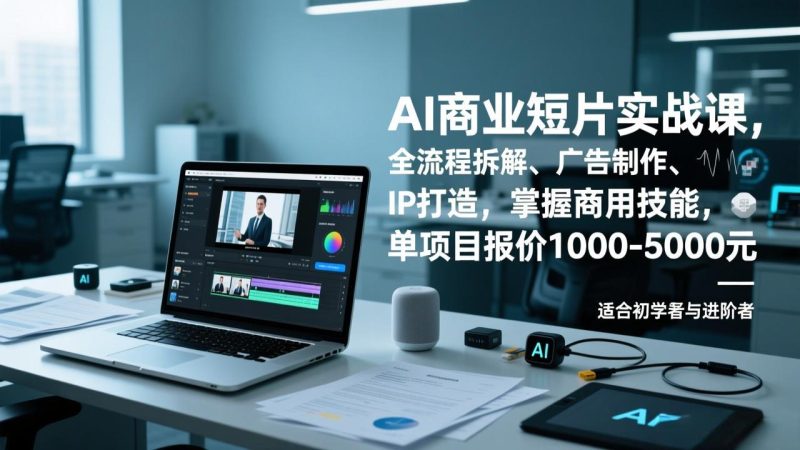 AI商业短片实战课,全流程拆解、广告制作、IP打造,掌握商用技能,单项目报价1000-5000元-初遇资源网
