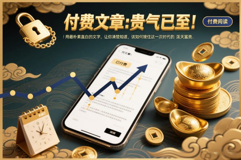 付费文章:贵气已至!用最朴素直白的文字,让你清楚知道,该如何接住这一次时代的泼天富贵-初遇资源网