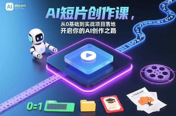 AI短片创作课,从0基础到实战项目落地,开启你的AI创作之路-初遇资源网