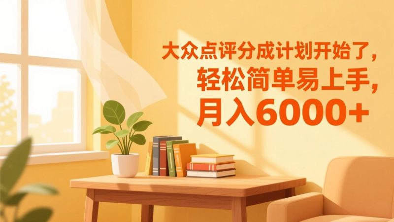 大众点评分成计划开始了,轻松简单易上手,月入6000+-初遇资源网