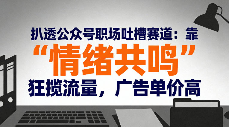 扒透公众号职场吐槽赛道:靠“情绪共鸣”狂揽流量,广告单价高-初遇资源网