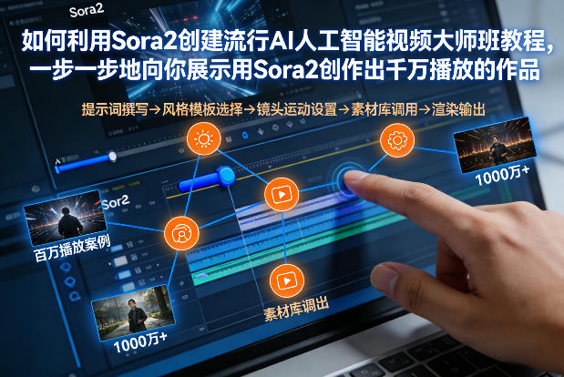 如何利用Sora2创建流行AI人工智能视频大师班,一步一步地向你展示用Sora2创作出千万播放的作品-初遇资源网