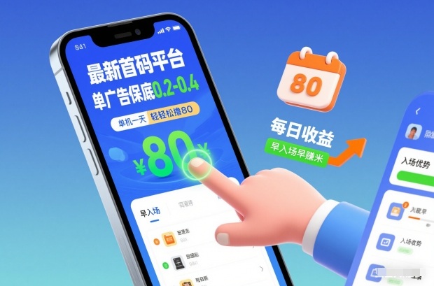 最新首码平台，单广告保底0.2-0.4，单机一天轻松撸80，早入场早賺米-初遇资源网