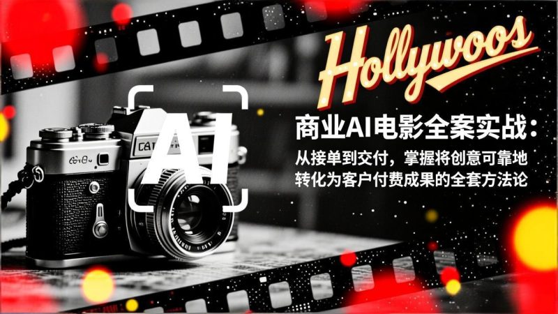 商业AI电影全案实战：从接单到交付，掌握将创意可靠地转化为客户付费成果的全套方法论-初遇资源网