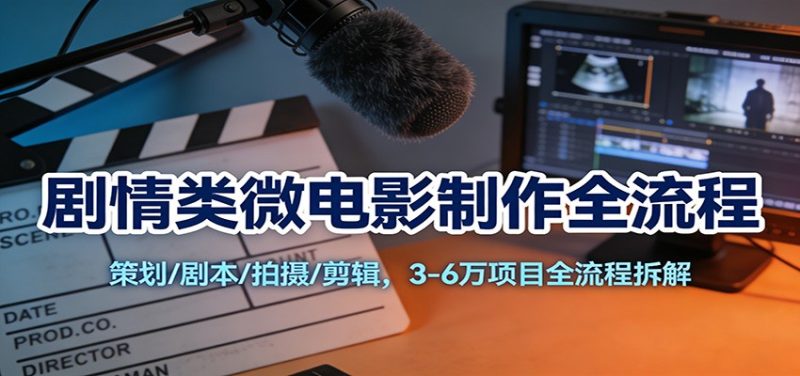 剧情类微电影制作全流程:策划/剧本/拍摄/剪辑,3-6万项目全流程拆解-初遇资源网