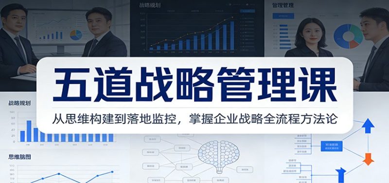 五道战略管理课:从思维构建到落地监控,掌握企业战略全流程方法论-初遇资源网