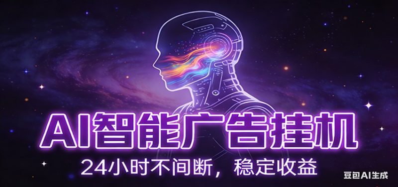 AI智能广告挂机项目,全自动化运行,电脑项目,无配置要求,单机150+收益-初遇资源网