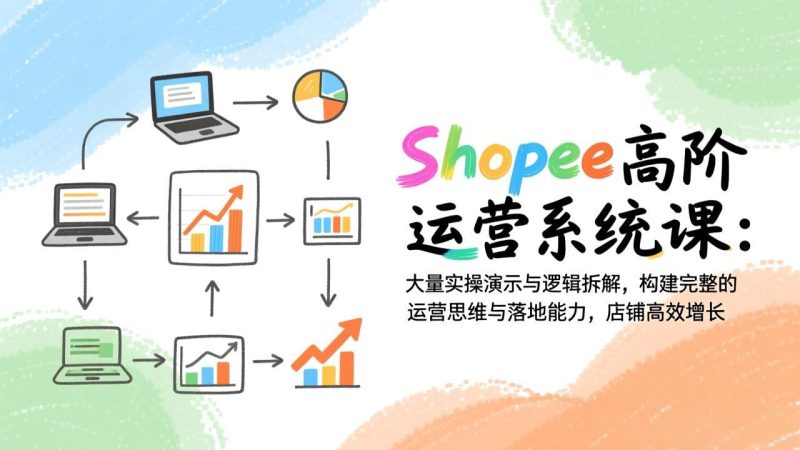 Shopee高阶运营系统课:大量实操演示与逻辑拆解,构建完整的运营思维与落地能力,店铺高效增长-初遇资源网