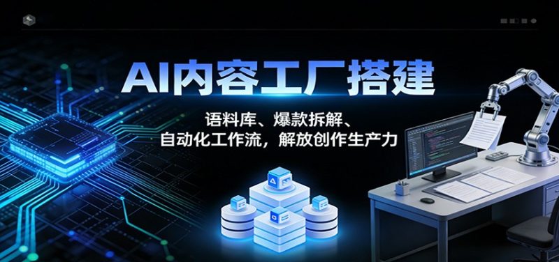 AI内容工厂搭建：语料库、爆款拆解、自动化工作流，解放创作生产力-初遇资源网