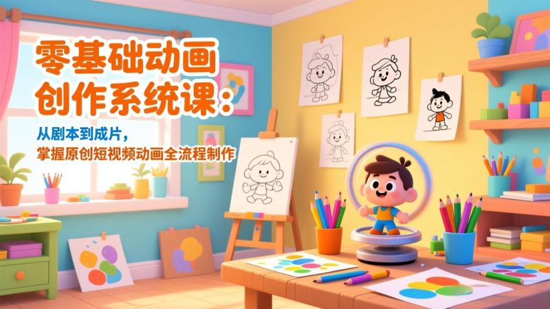 零基础动画创作系统课:从剧本到成片,掌握原创短视频动画全流程制作-初遇资源网