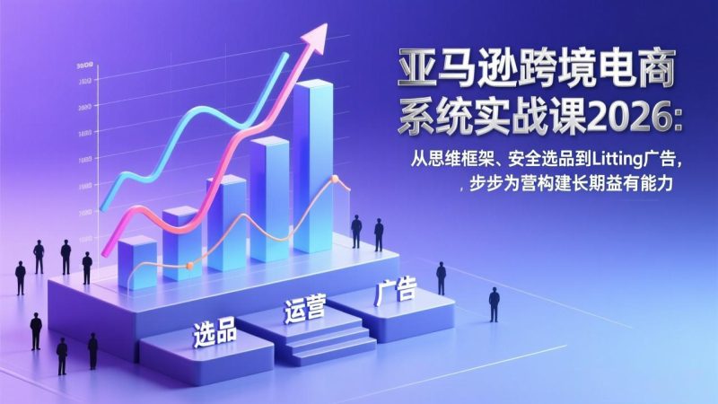 亚马逊跨境电商系统实战课2026：从思维框架、安全选品到Listing广告，步步为营构建长期盈利能力-初遇资源网