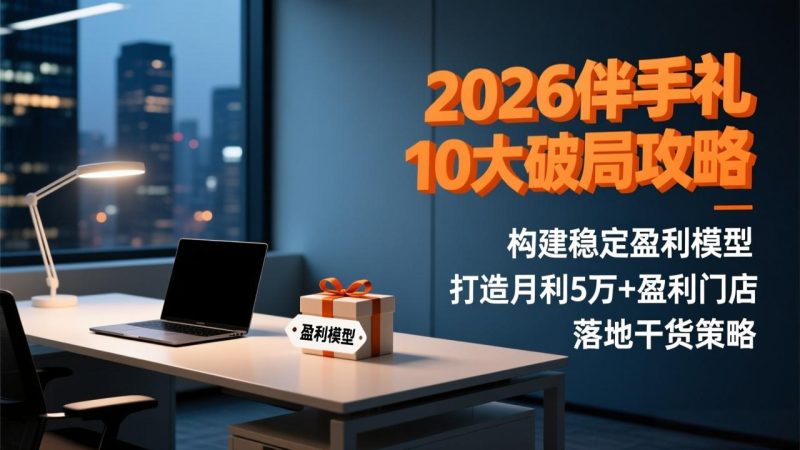 2026伴手礼10大破局攻略:构建稳定盈利模型,打造月利5万+盈利门店,落地干货策略-初遇资源网