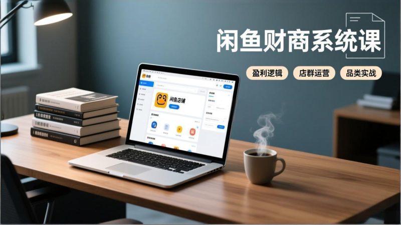 闲鱼财商系统课：从盈利逻辑、店群运营到品类实战，实现稳定月入过万-初遇资源网